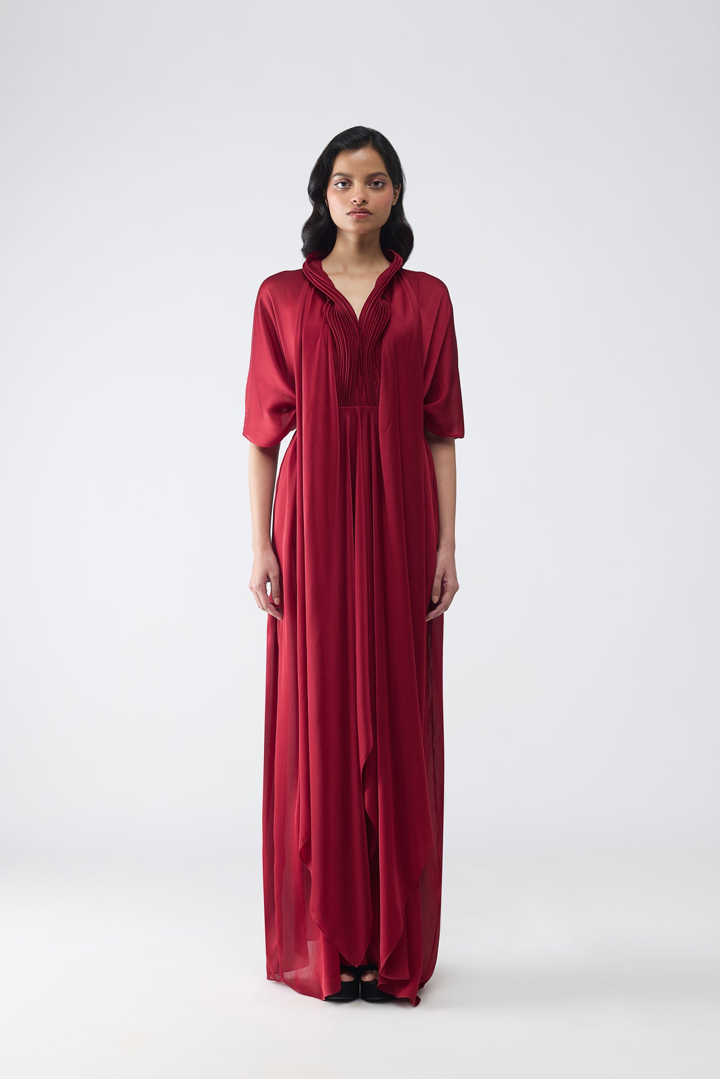 Micro Pleated Kaftan Dress