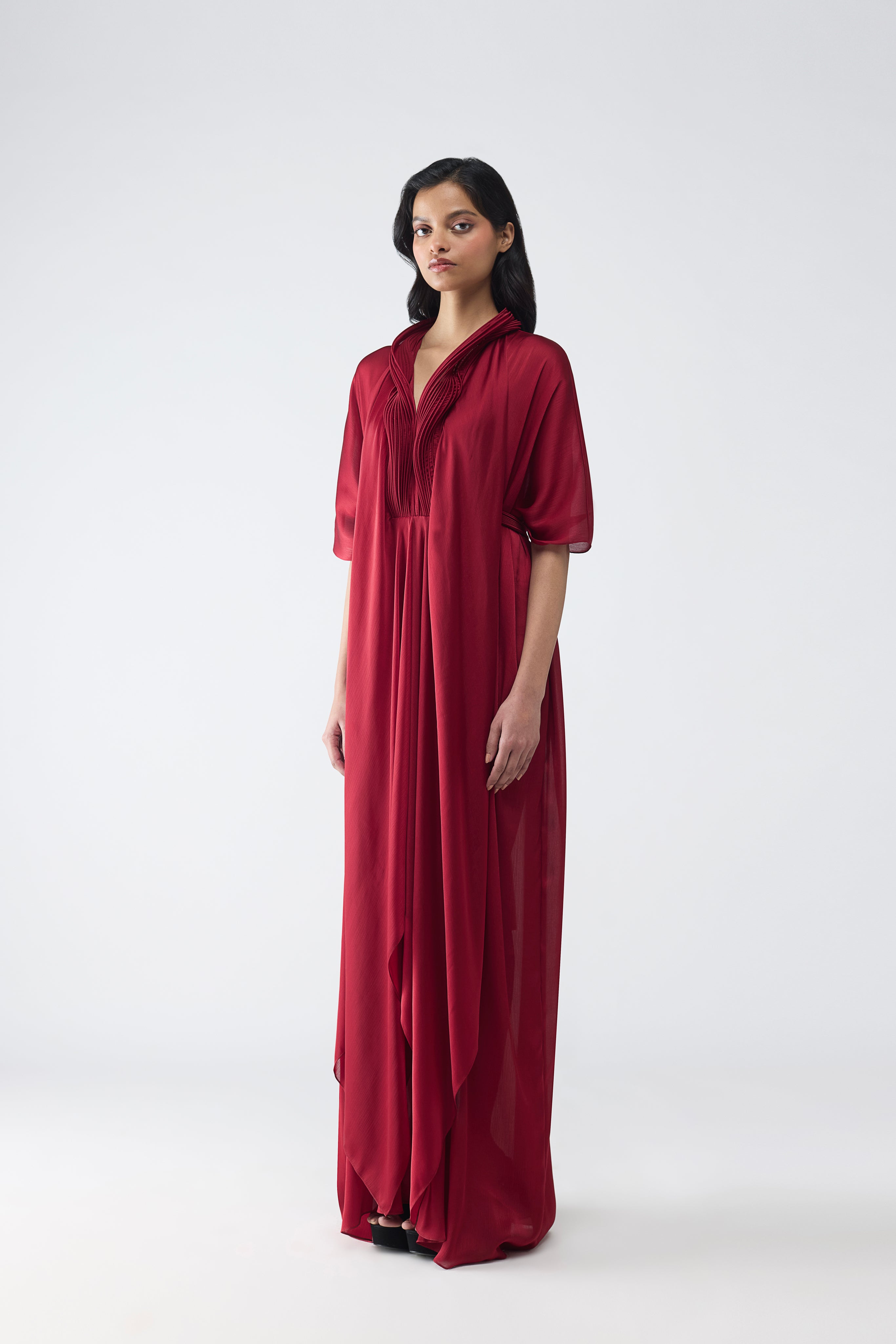 Micro Pleated Kaftan Dress