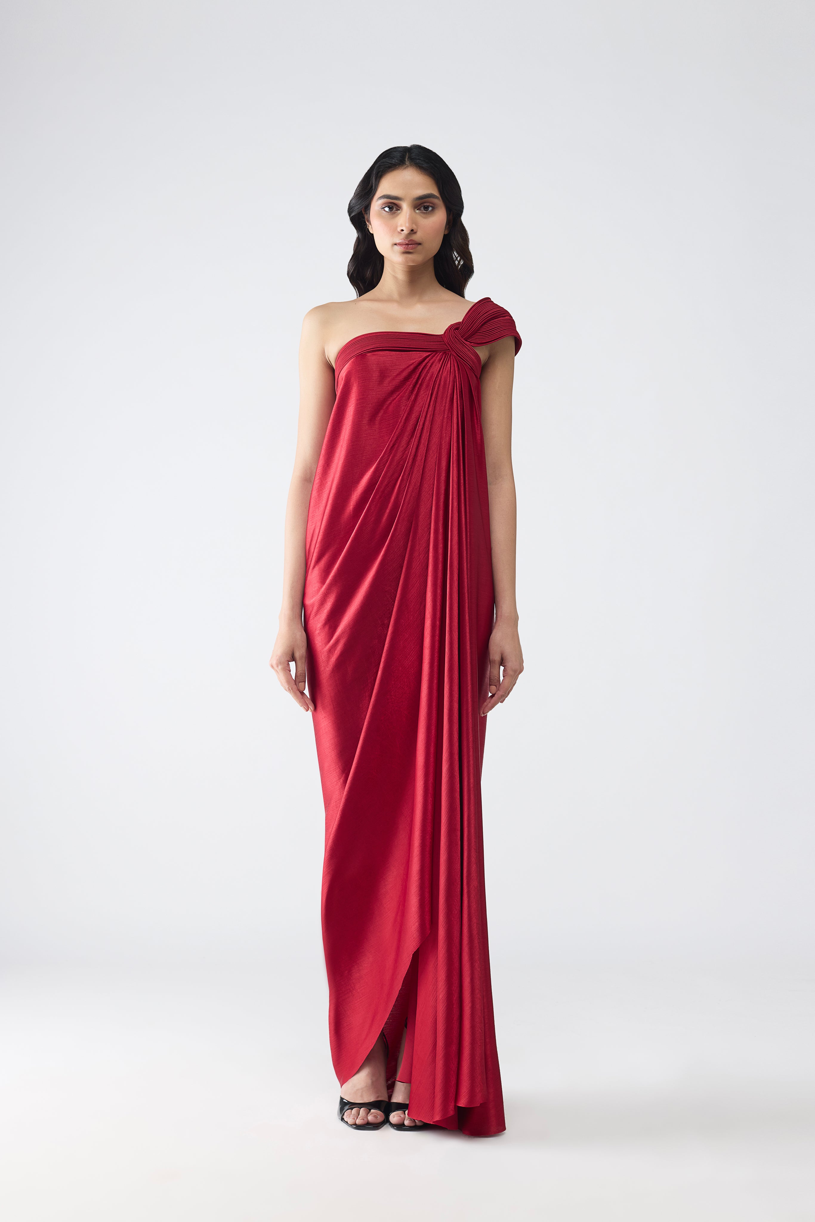 Off The Shoulder Corded Long Dress