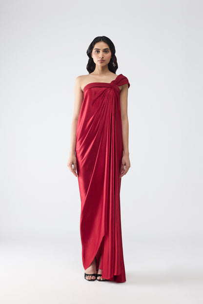 Off-Shoulder Corded Dress