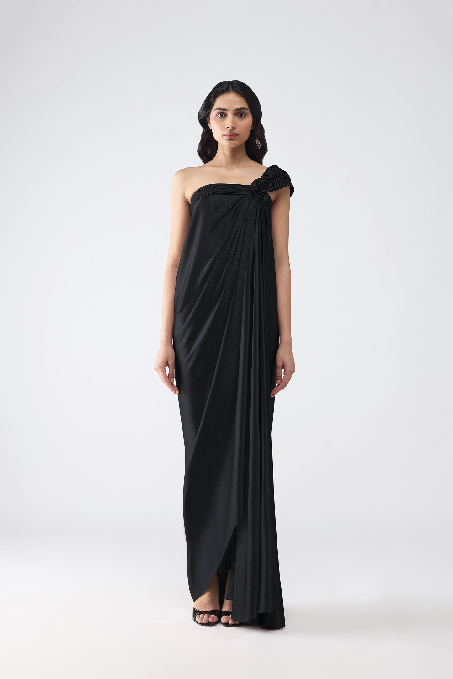 Off The Shoulder Corded Long Dress