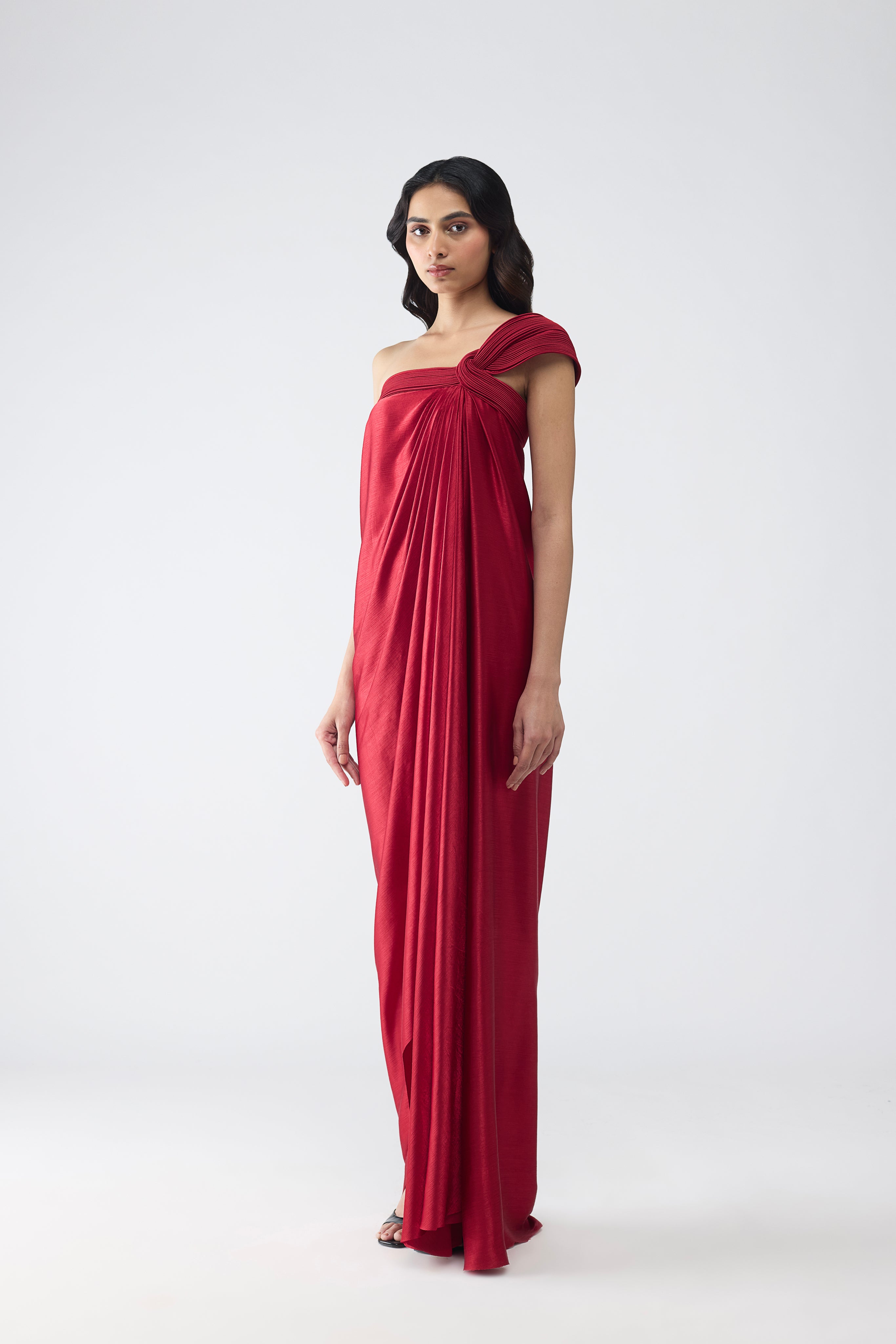 Off The Shoulder Corded Long Dress