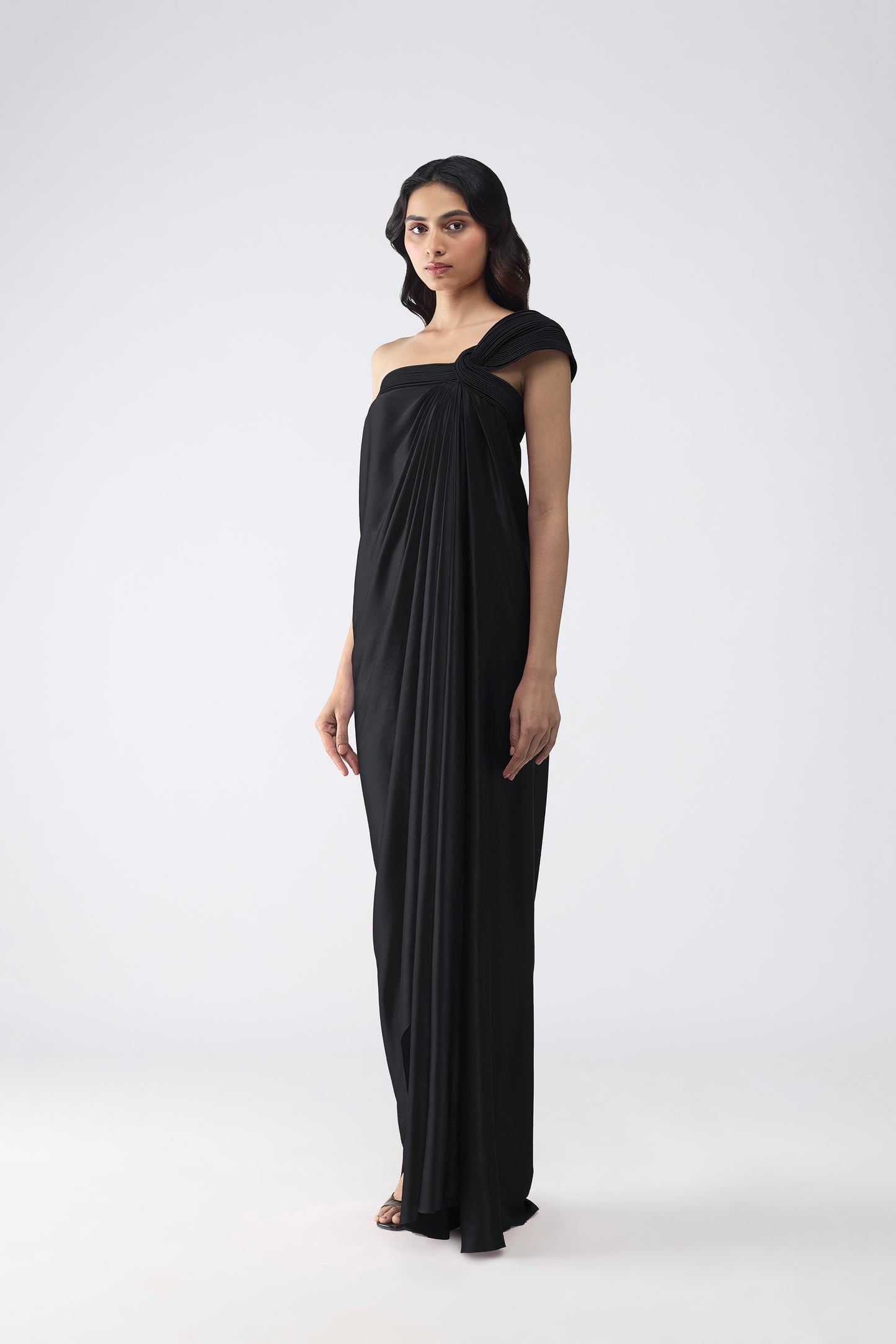 Off The Shoulder Corded Long Dress