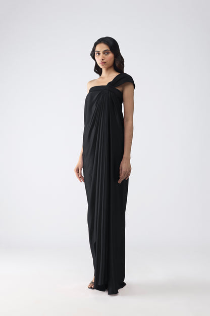 Off The Shoulder Corded Long Dress