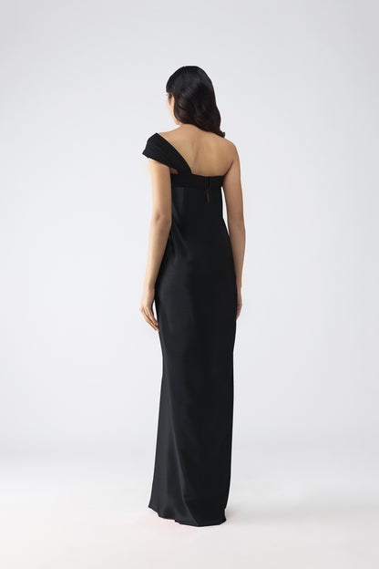 Off The Shoulder Corded Long Dress