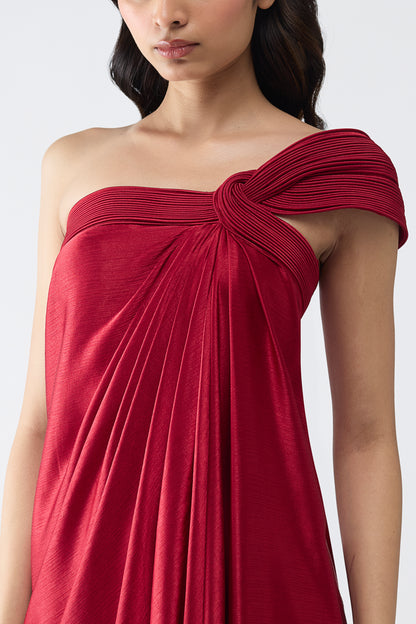 Off-Shoulder Corded Dress