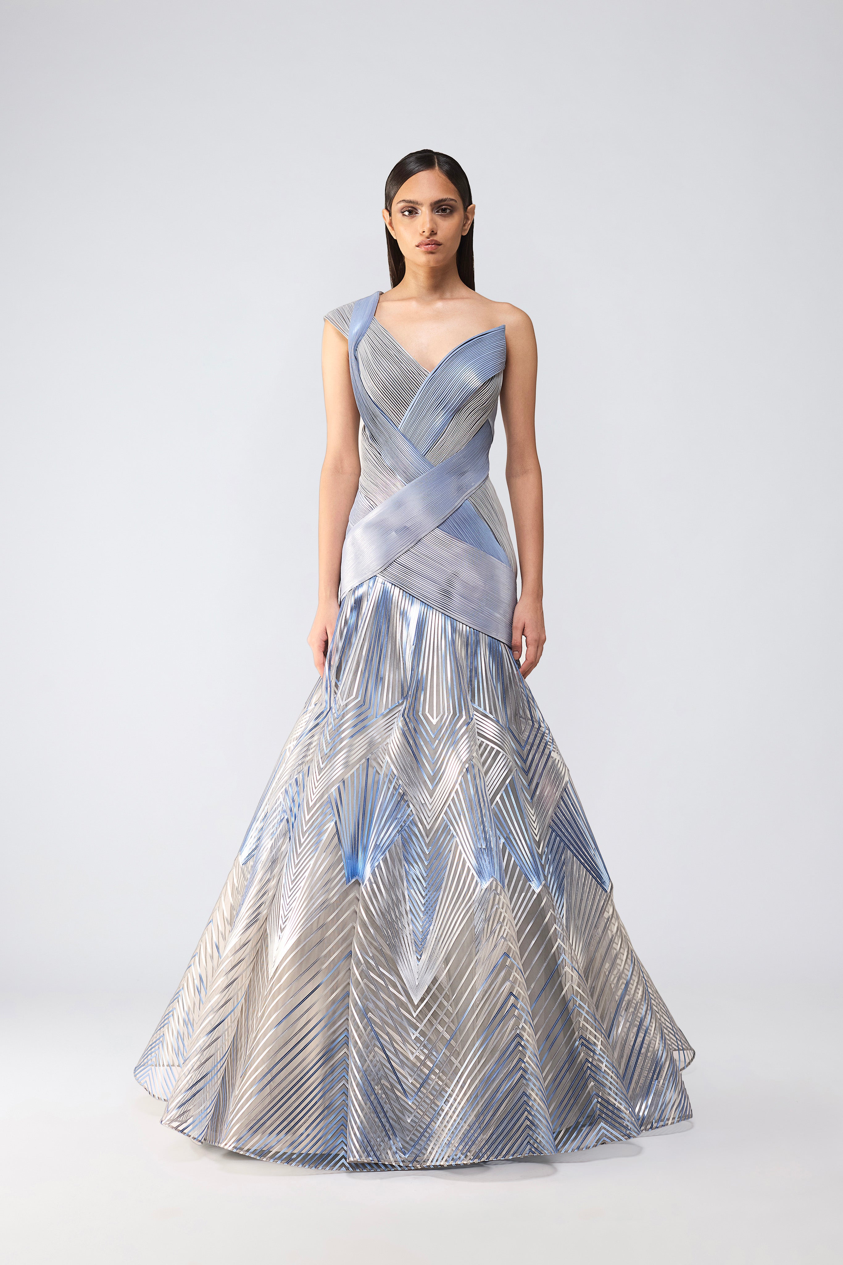 Structured Flared Gown