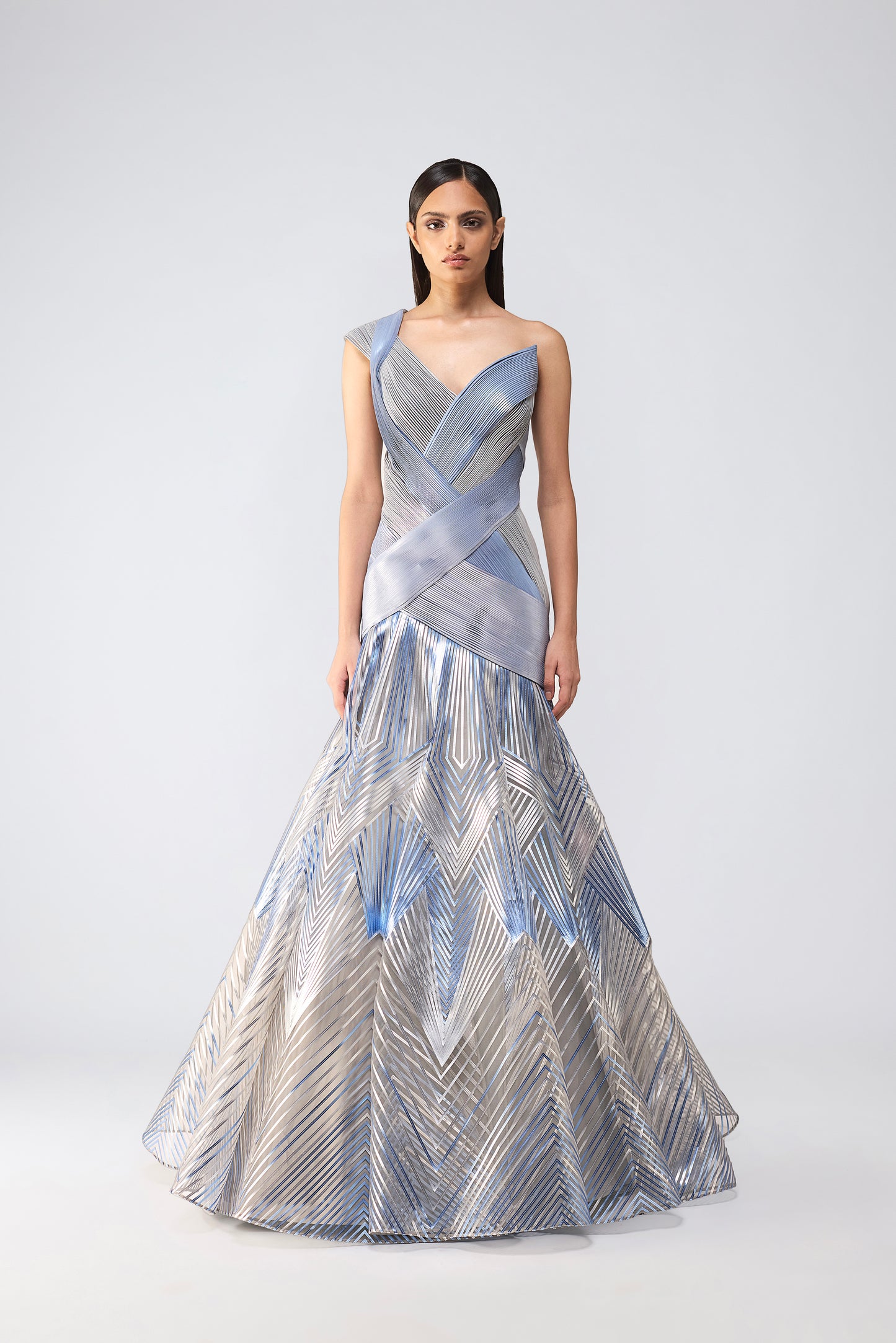 Structured Flared Gown