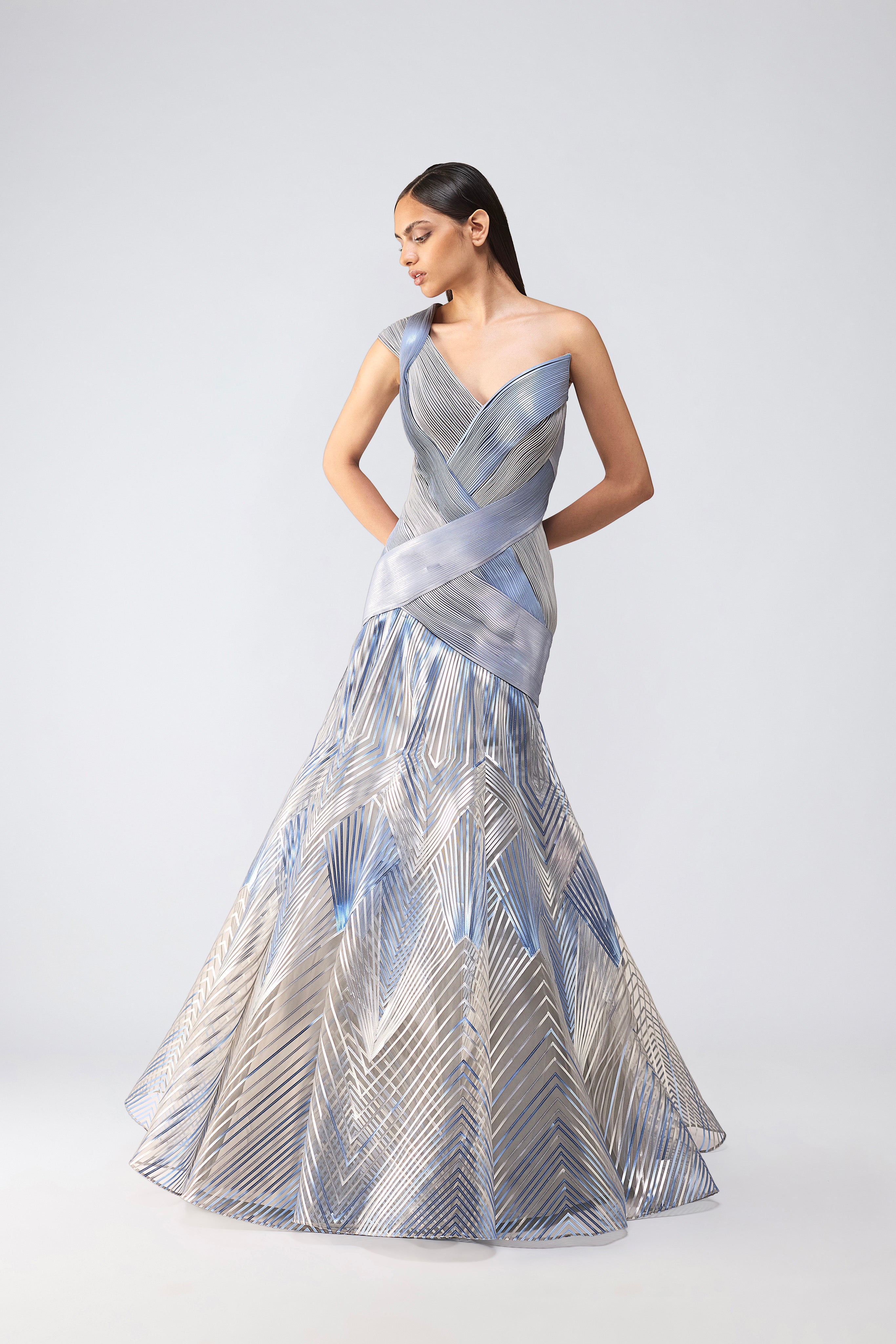 Structured Flared Gown