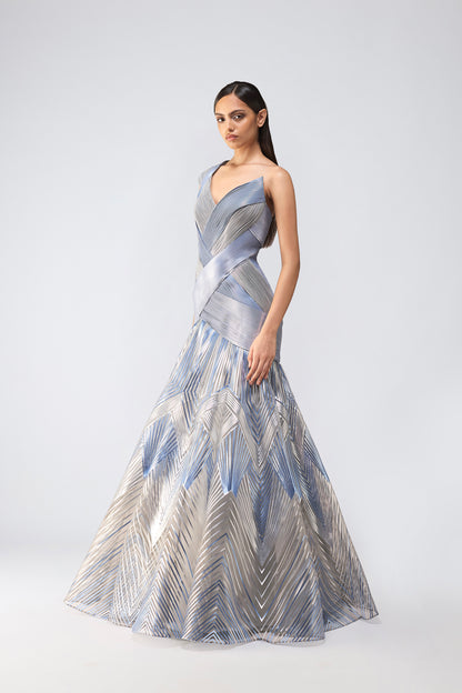 Structured Flared Gown