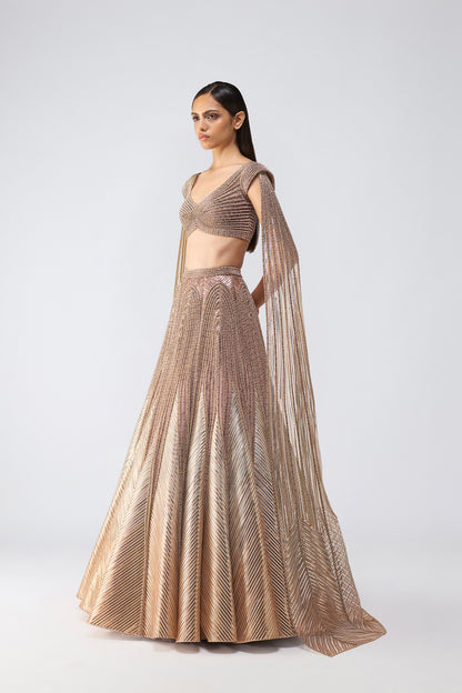 Crystalvein Top And Skirt With Drape