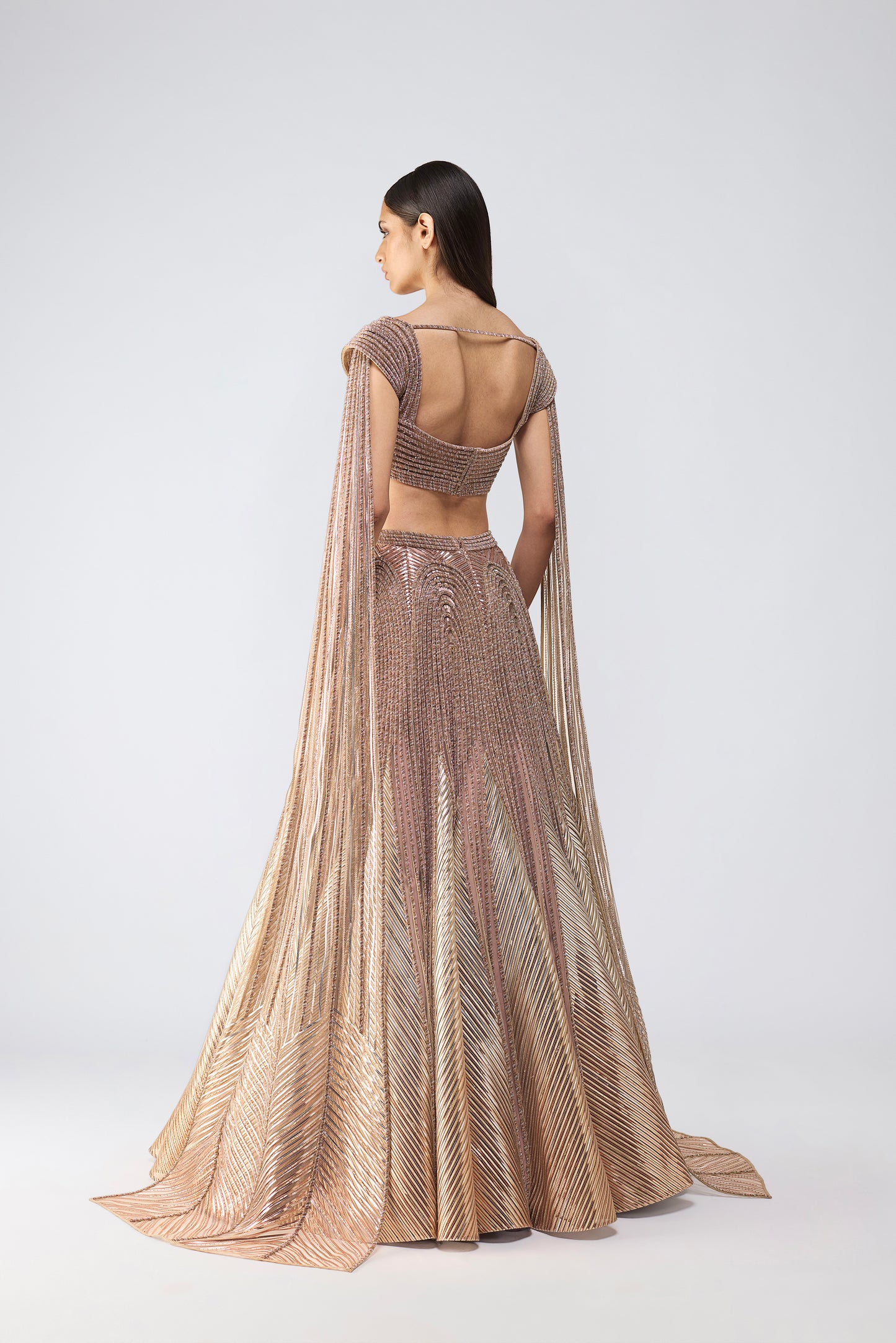 Crystalvein Top And Skirt With Drape