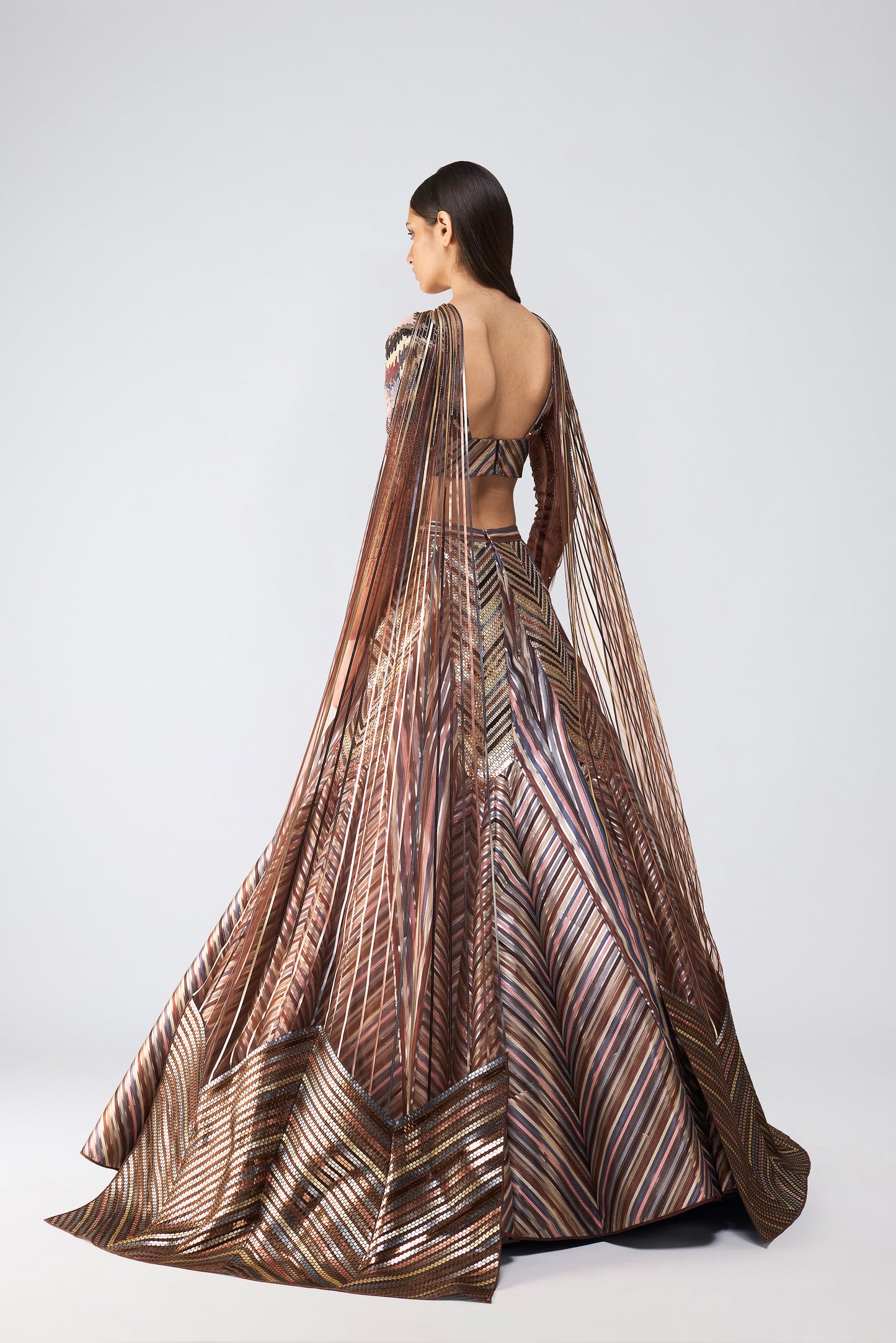 Metallic Supersonic Top And Skirt