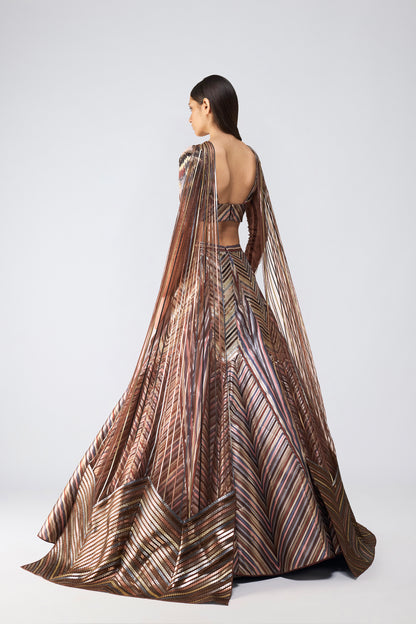 Metallic Supersonic Top And Skirt