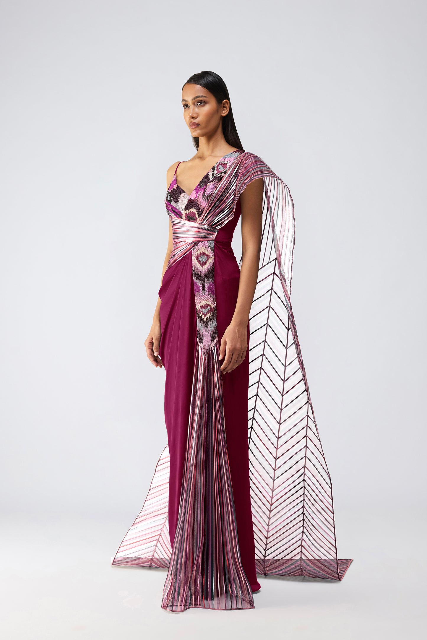 Metallic Supersonic Draped Saree
