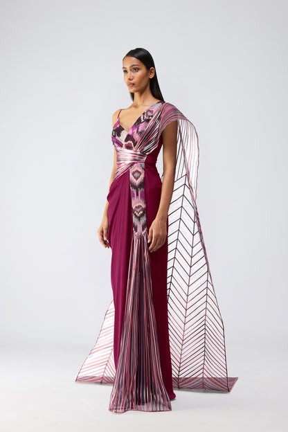 Metallic Supersonic Draped Saree