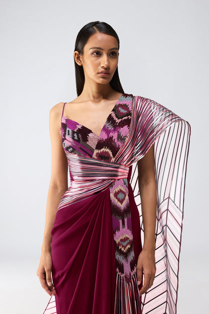 Metallic Supersonic Draped Saree