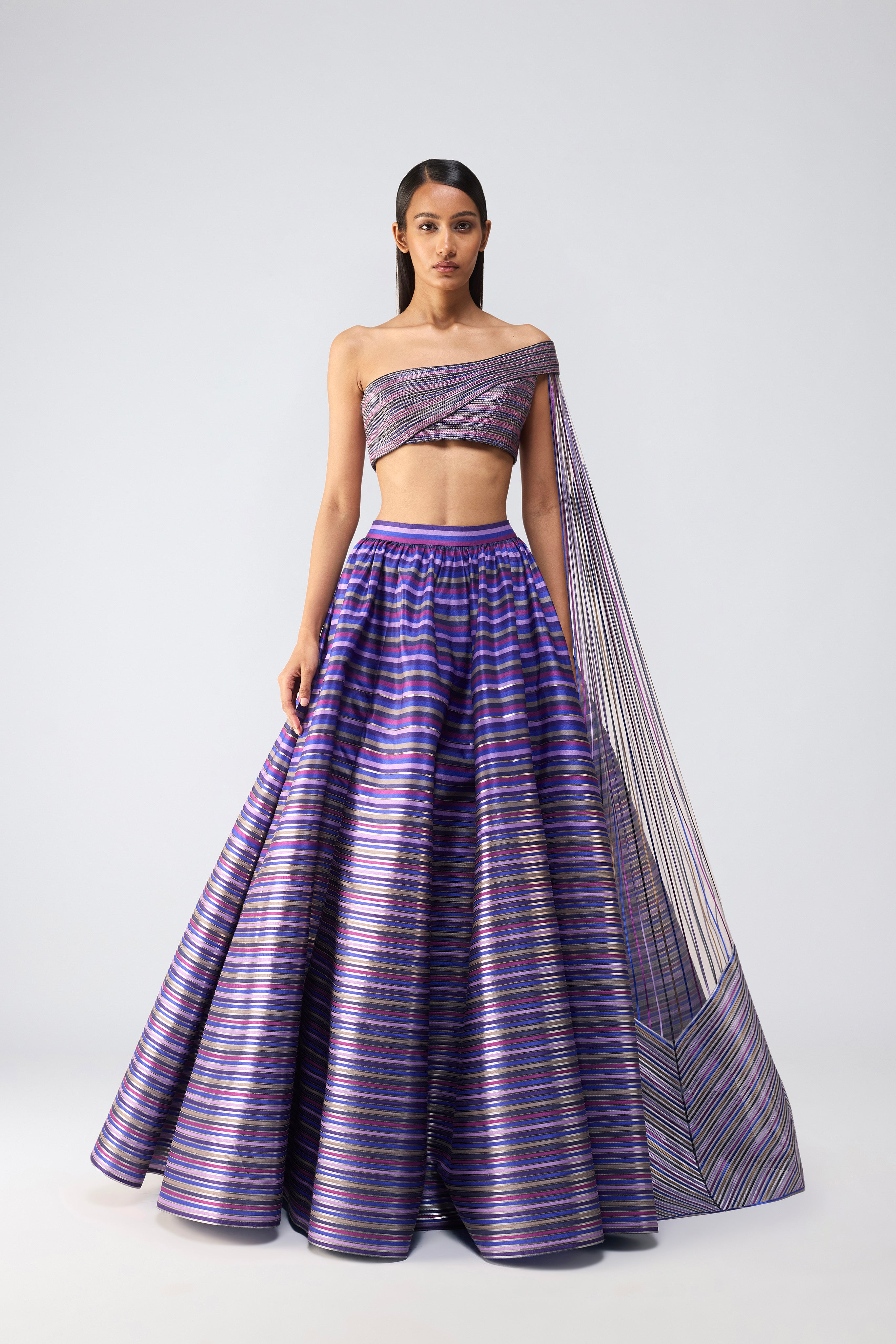 Metallic Supersonic Top And Skirt