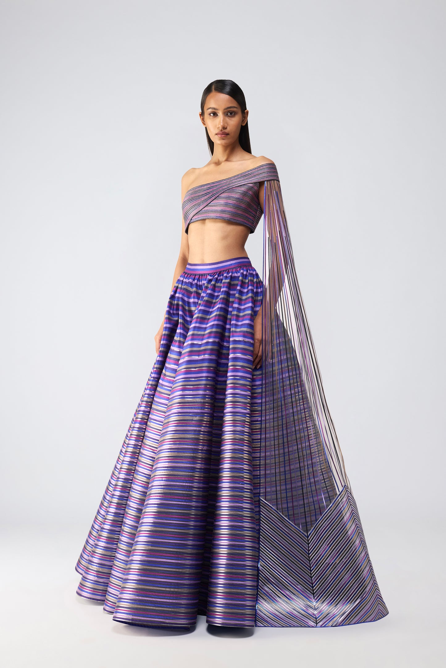 Metallic Supersonic Top And Skirt