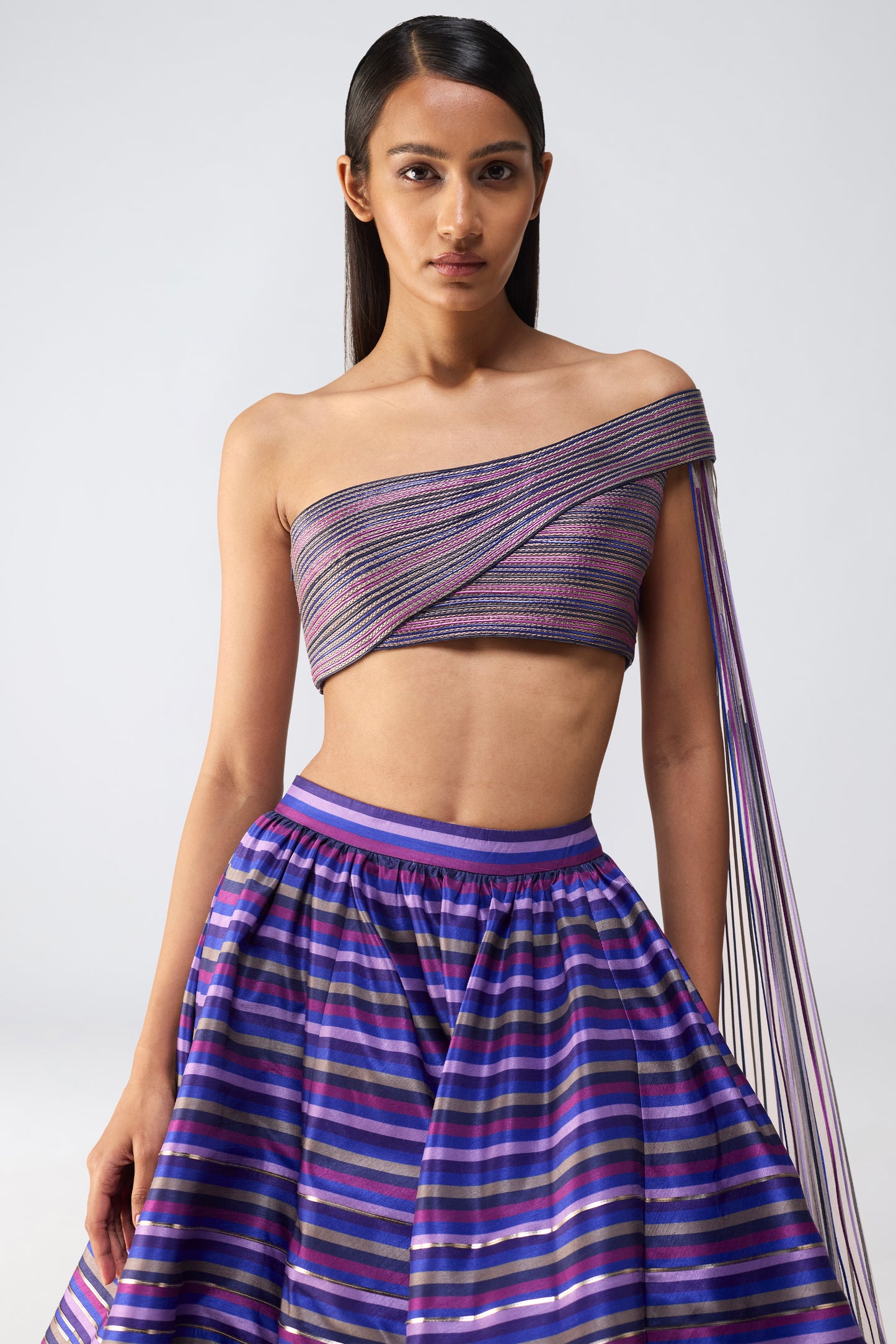 Metallic Supersonic Top And Skirt