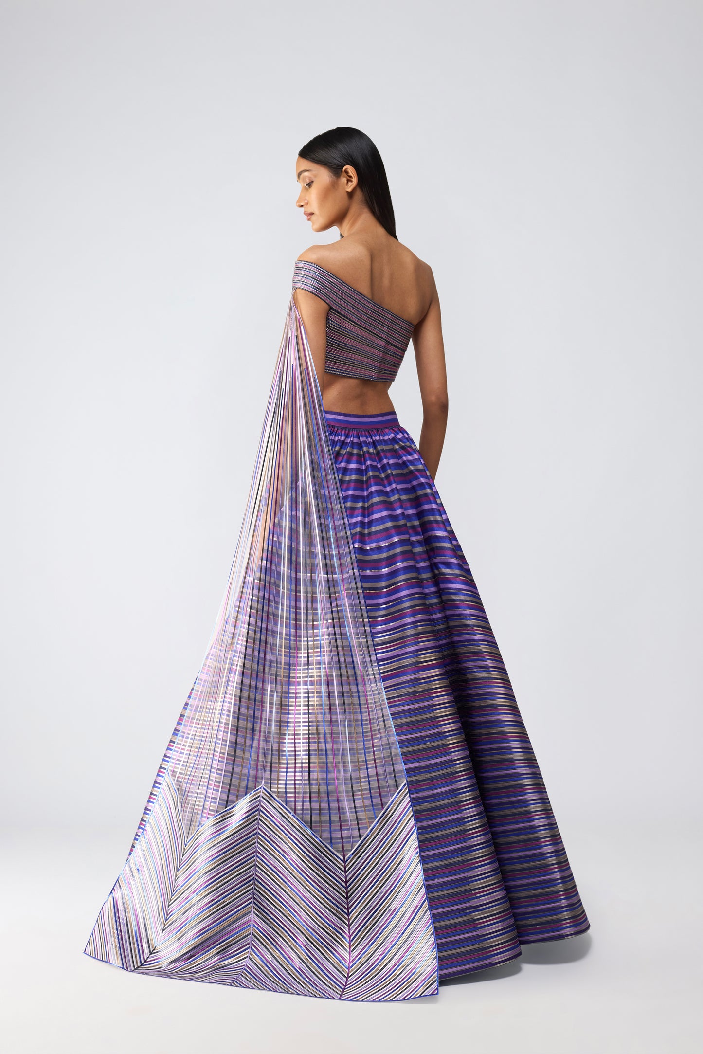 Metallic Supersonic Top And Skirt