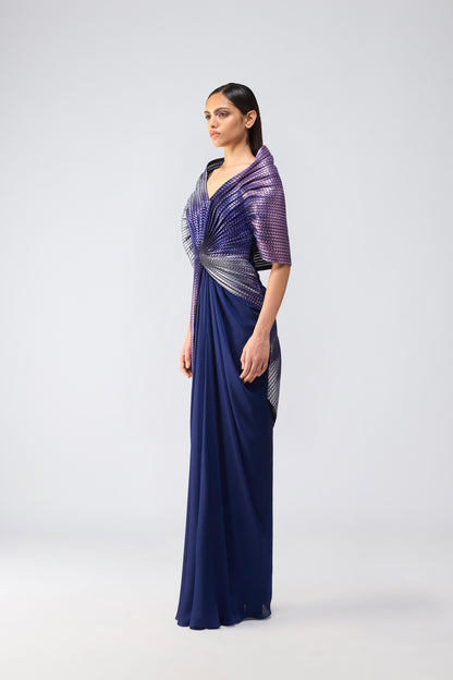 Metallic Glitch Gown