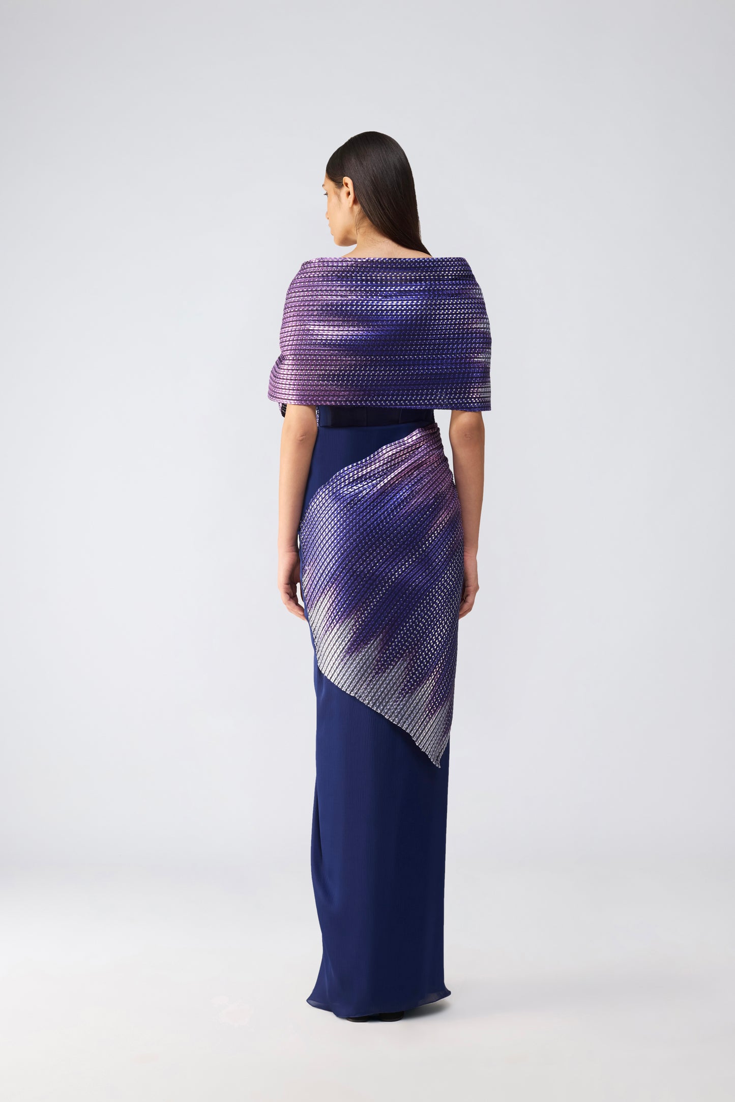 Metallic Glitch Gown
