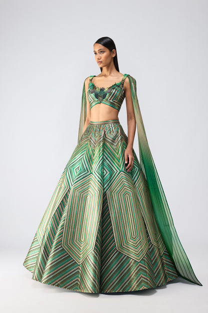Metallic Supersonic Top With Wings And Skirt
