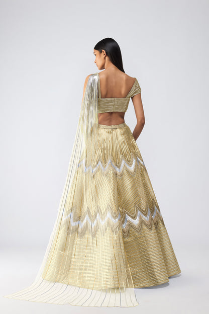 Metallic Top And Scale Skirt