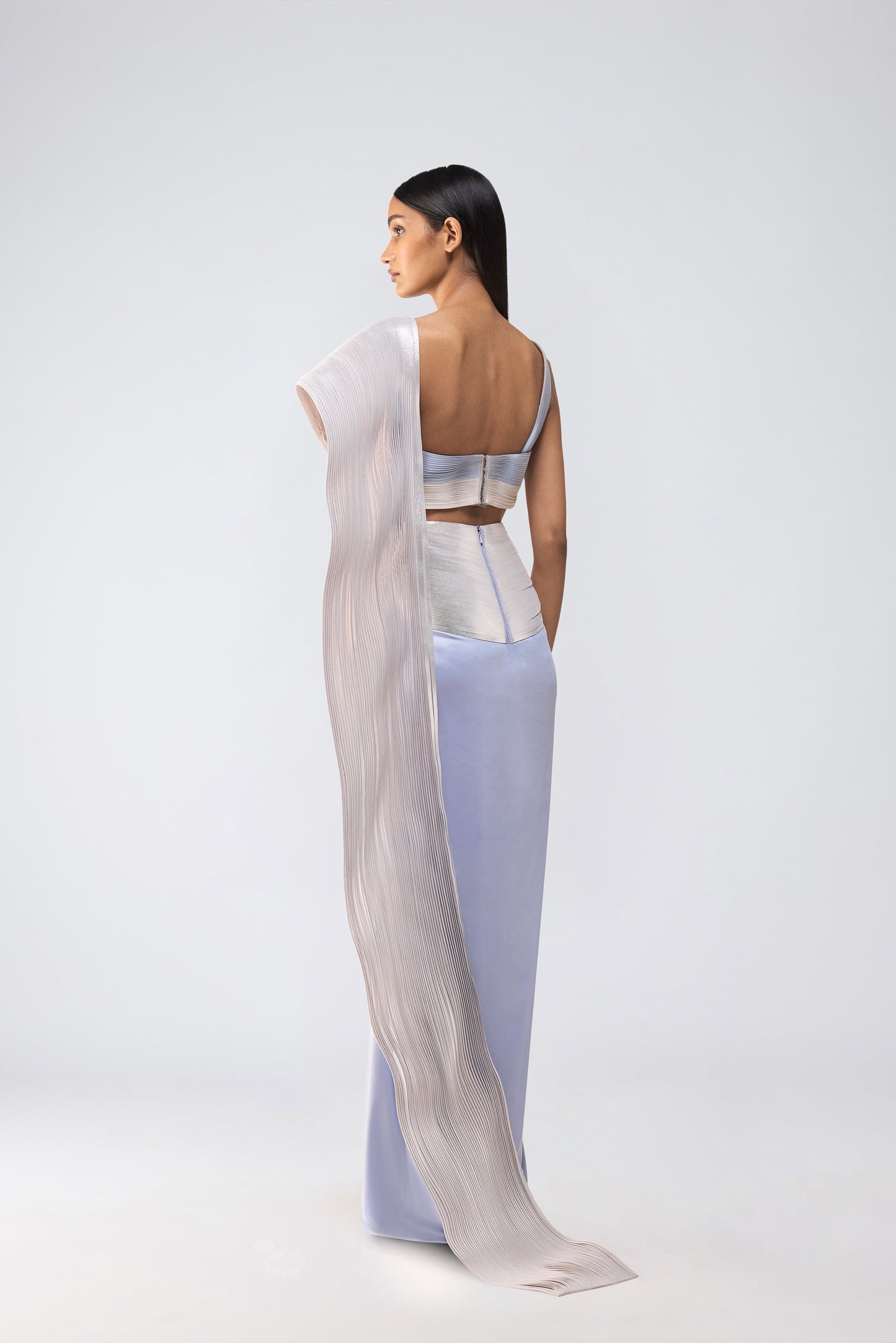 Metallic Draped Saree