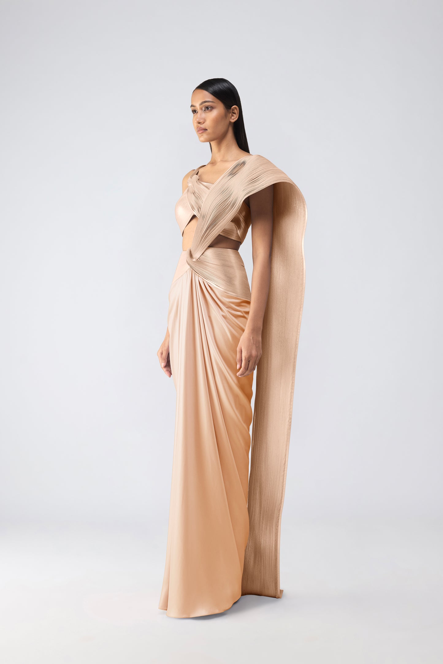 Metallic Draped Saree