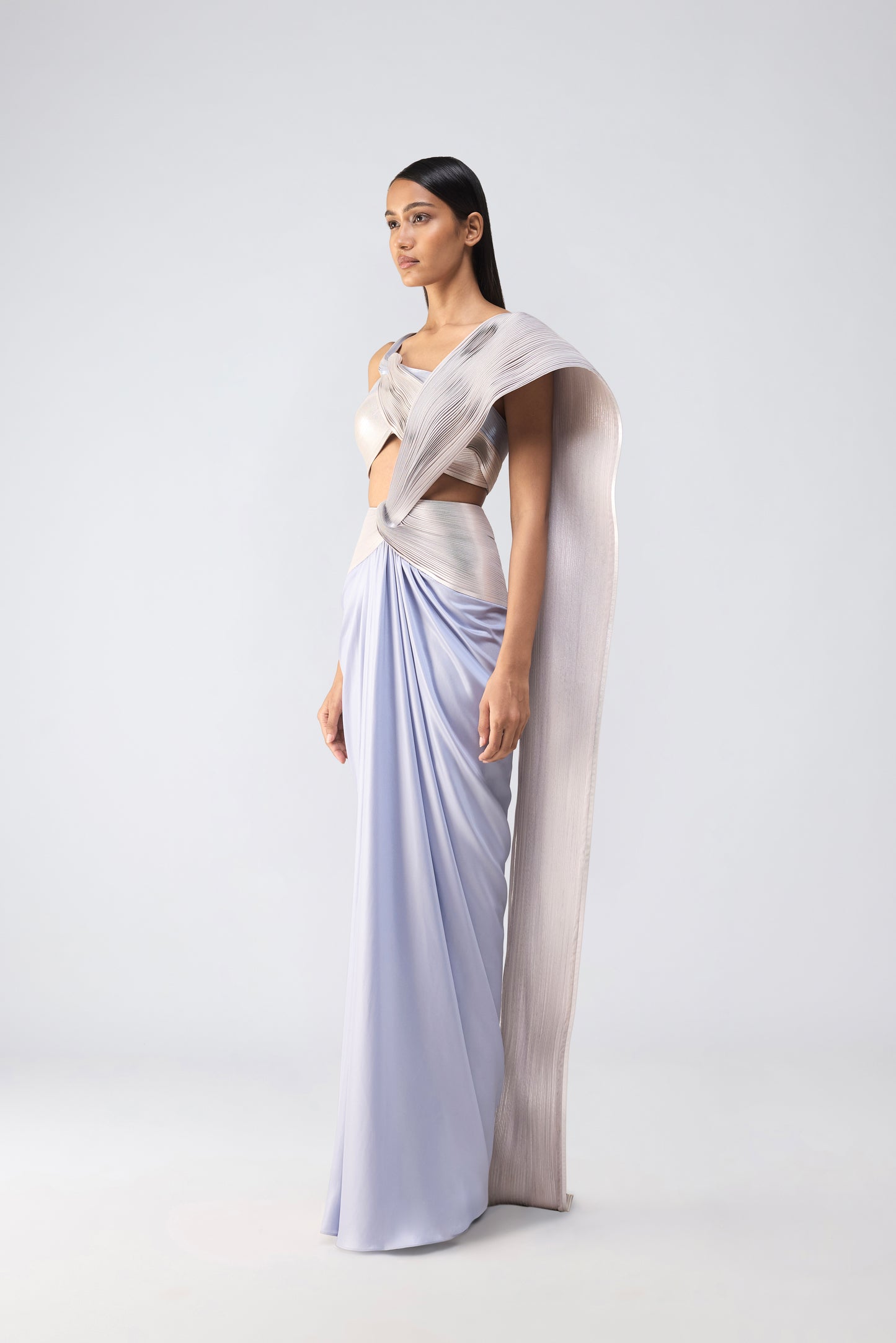Metallic Draped Saree