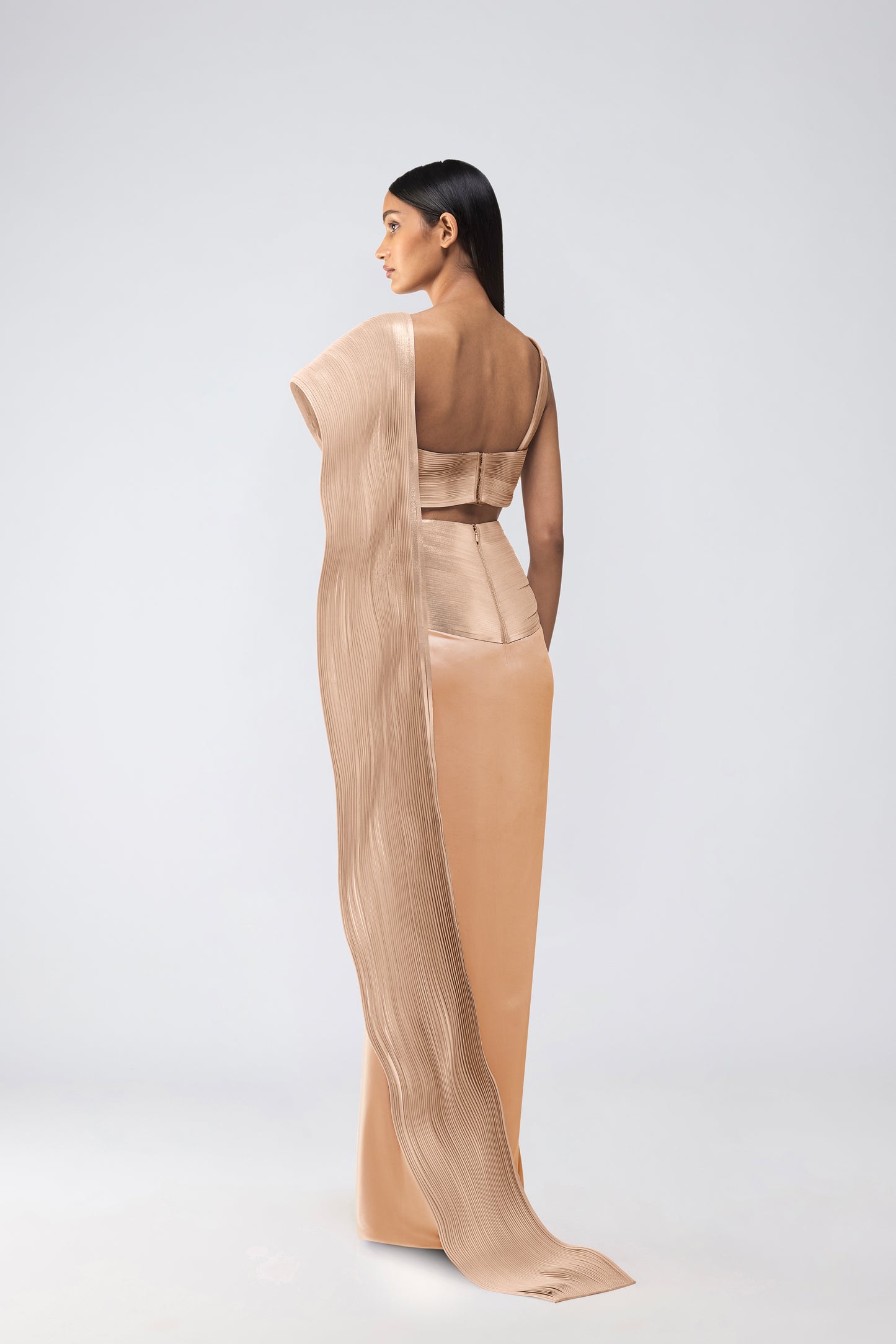 Metallic Draped Saree