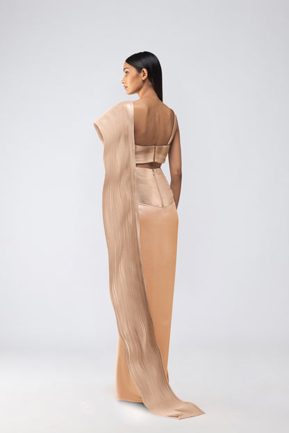 Metallic Draped Saree