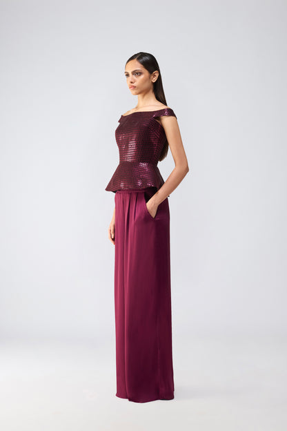 Metallic Corset With Pants