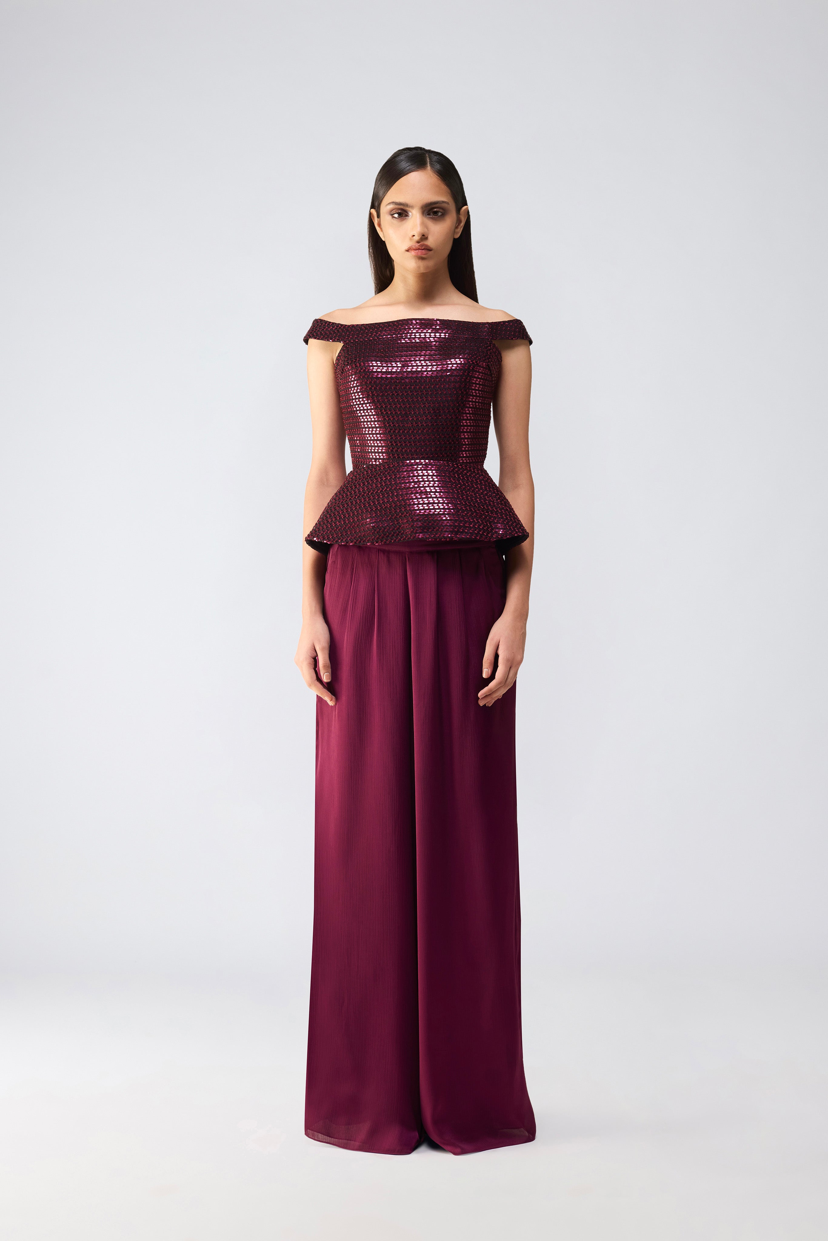 Metallic Corset With Pants