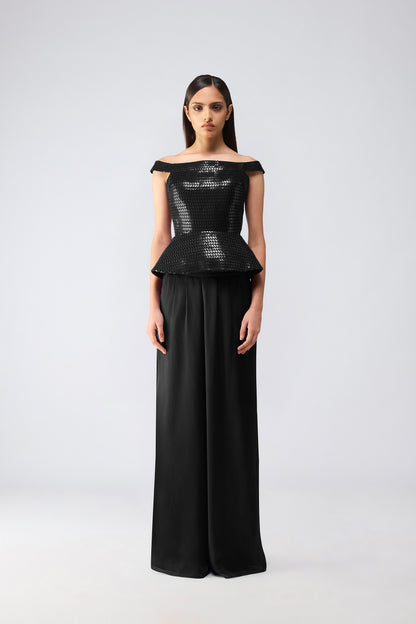 Metallic Corset With Pants