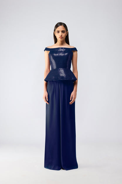 Metallic Corset With Pants