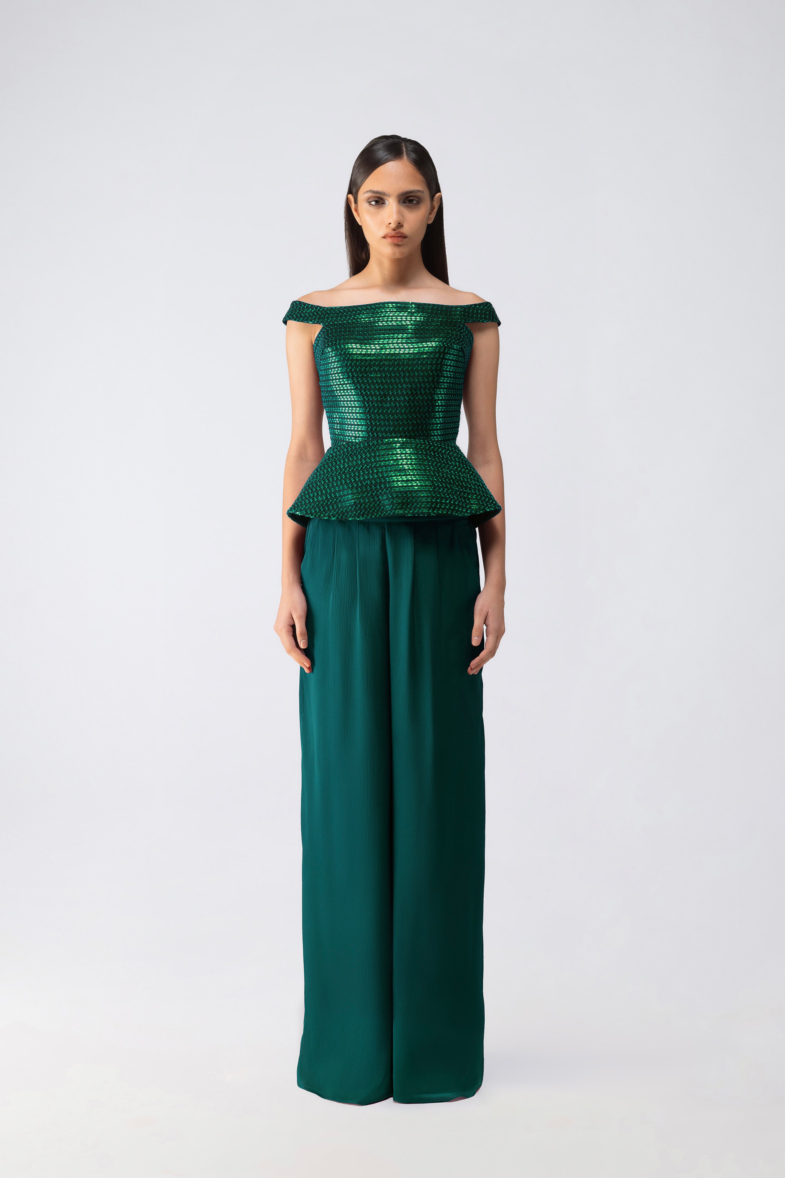 Metallic Corset With Pants