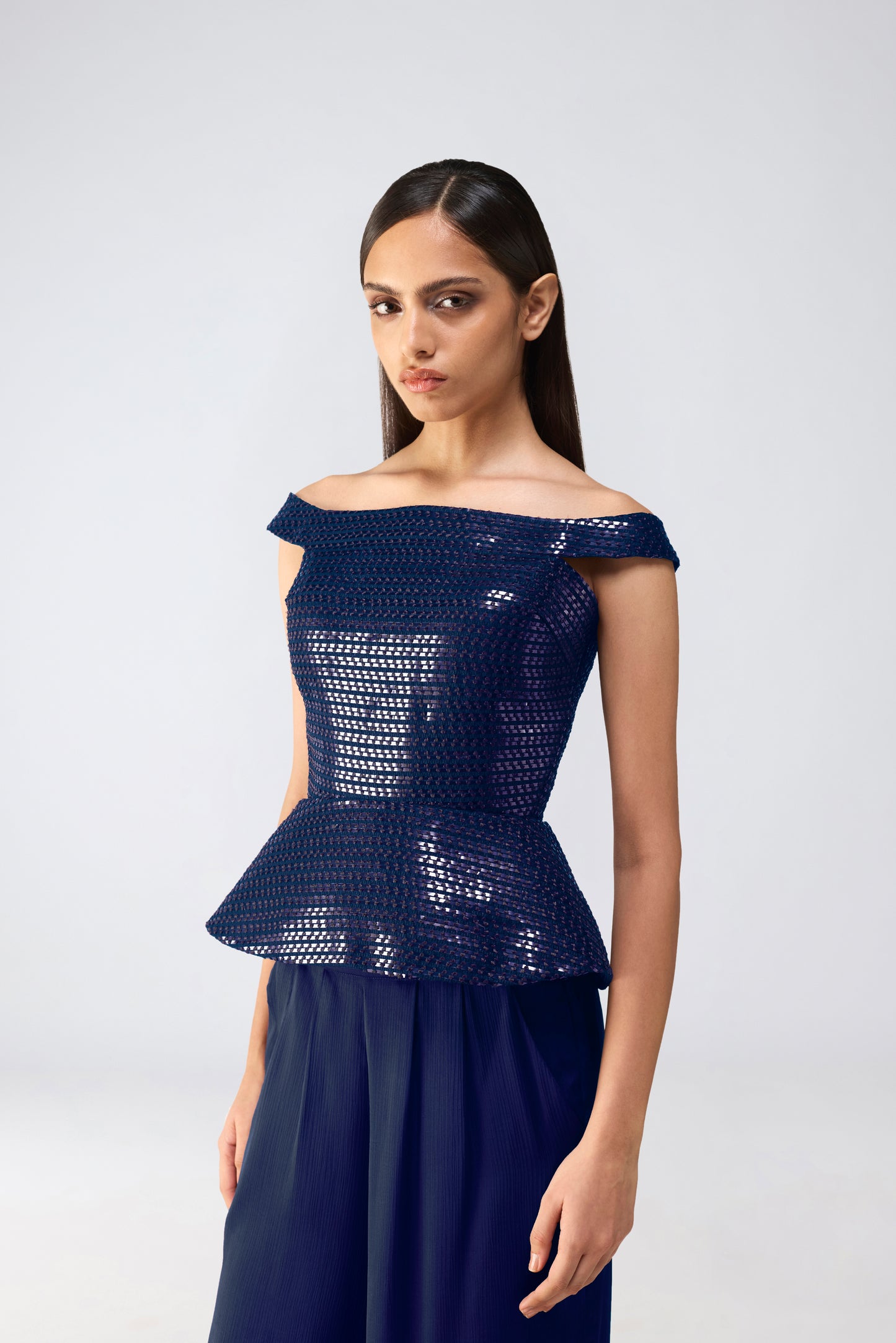 Metallic Corset With Pants