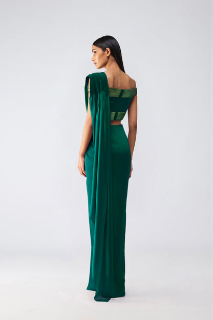Metallic Glitch Saree