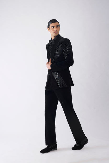 Metallic Hand-Woven Tuxedo Set
