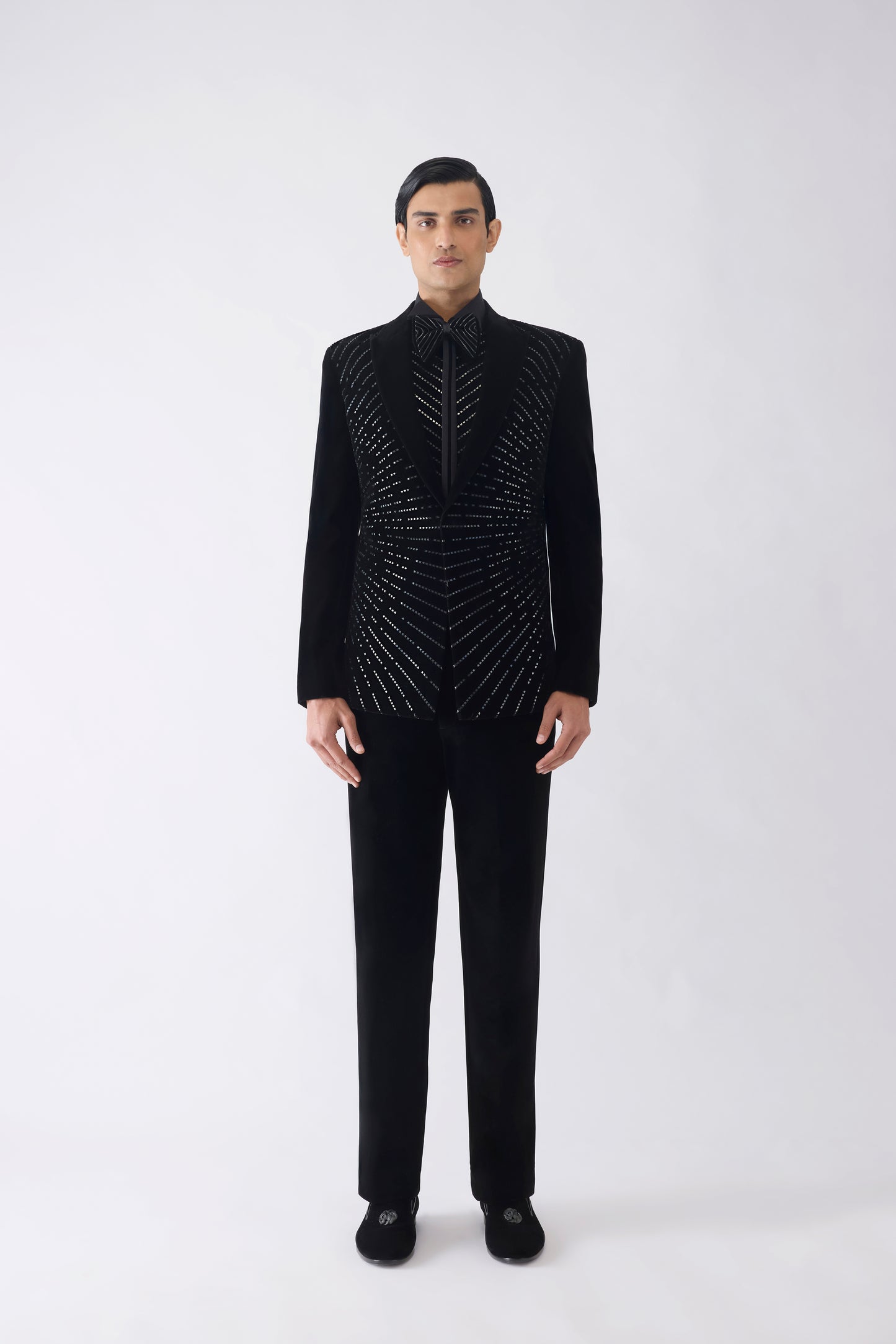 Metallic Pixelated Tuxedo Set