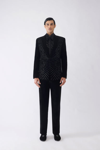 Metallic Pixelated Tuxedo Set