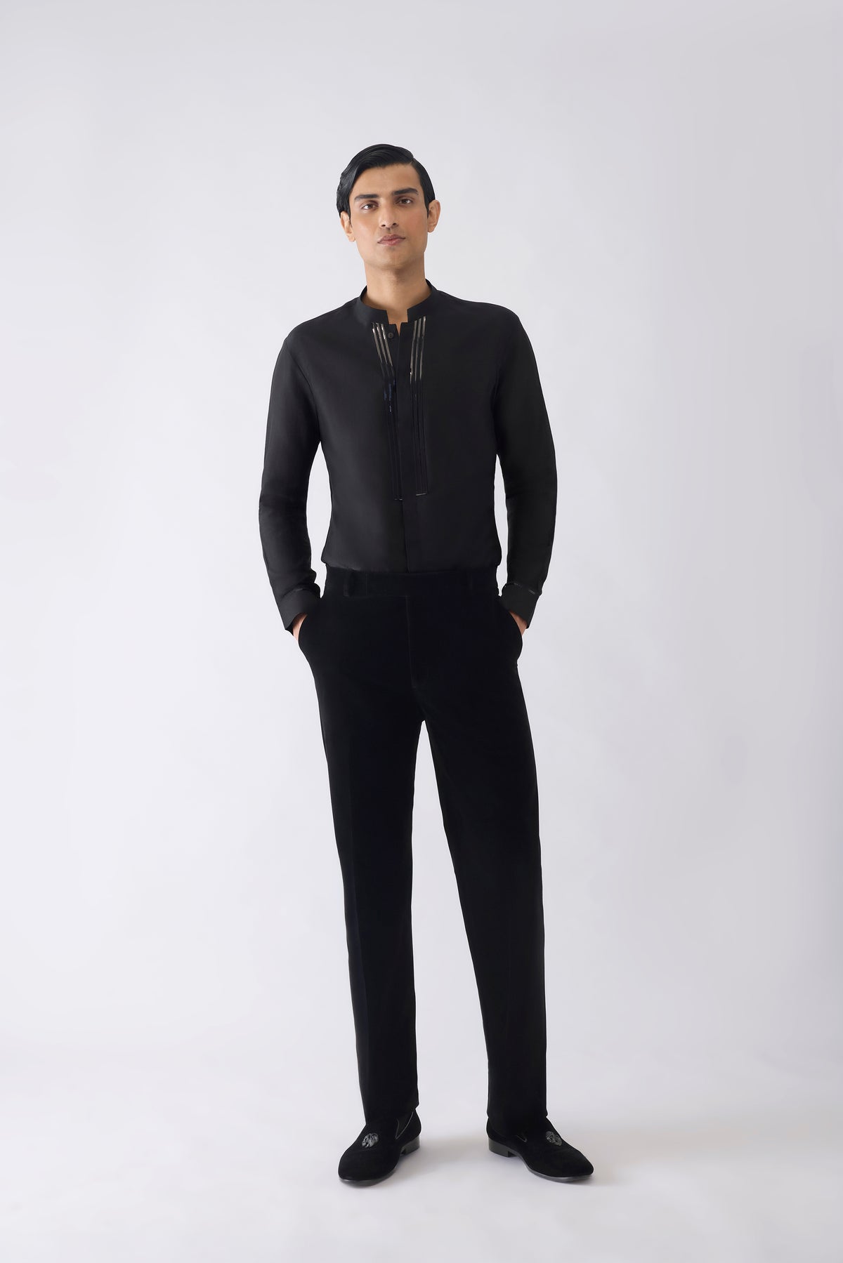 Metallic Micro Pleated Shirt