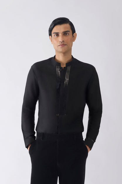 Metallic Micro Pleated Shirt