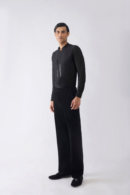 Metallic Micro Pleated Shirt