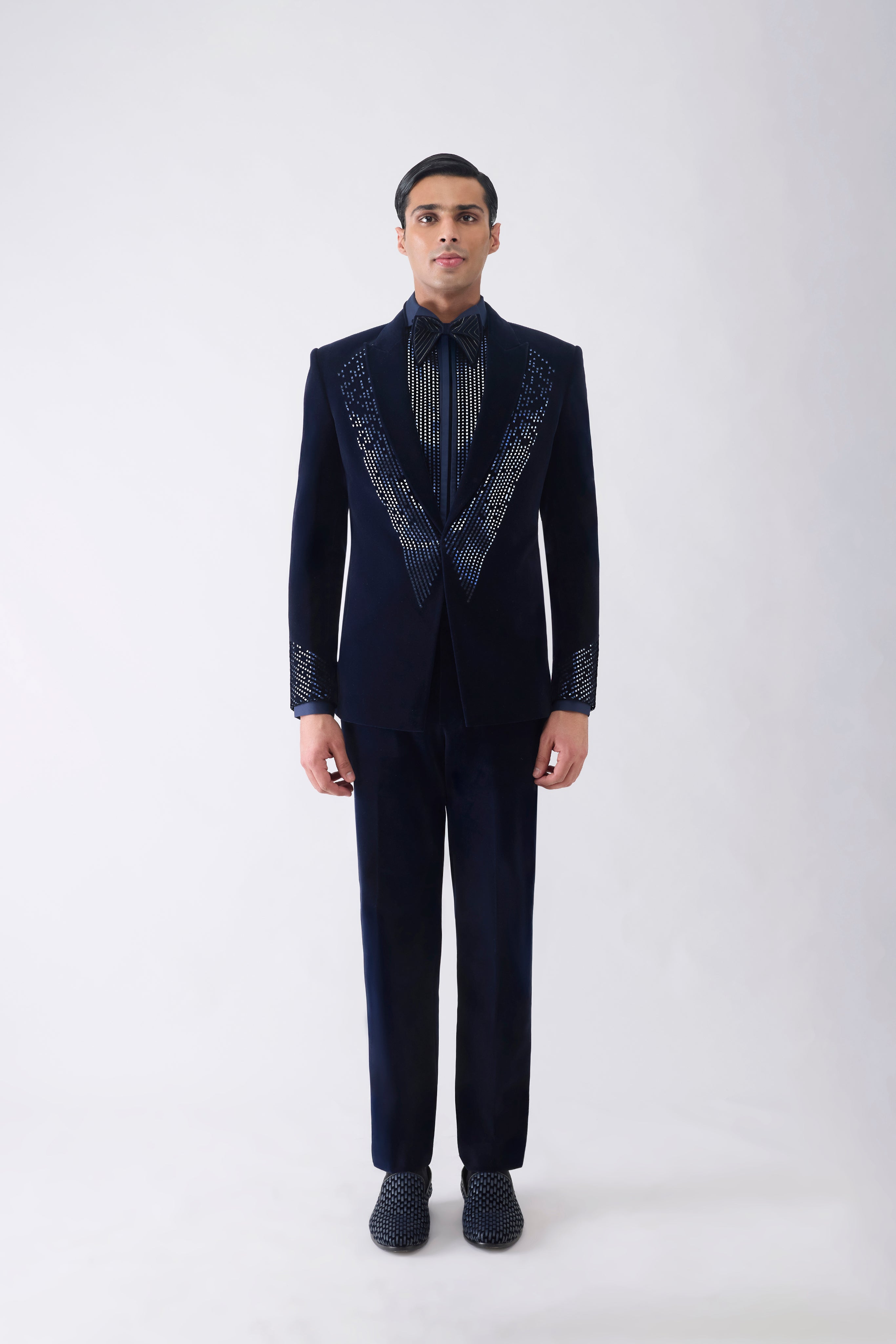 Metallic Pixelated Tuxedo Set