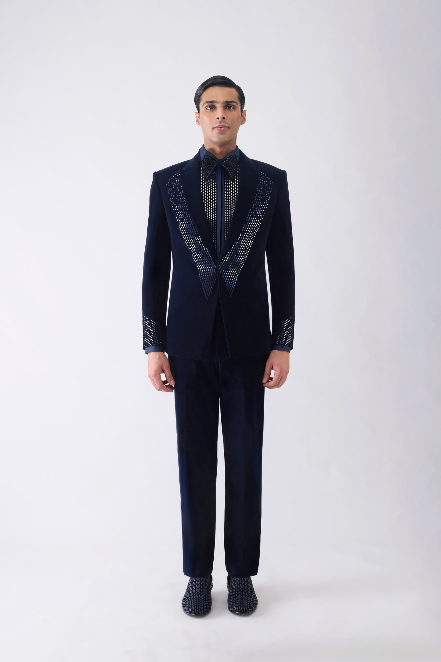 Metallic Pixelated Tuxedo Set