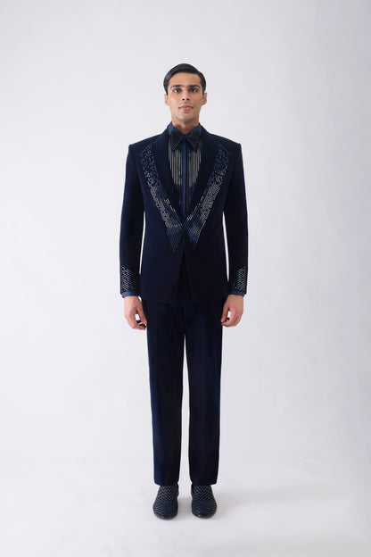 Metallic Pixelated Tuxedo Set
